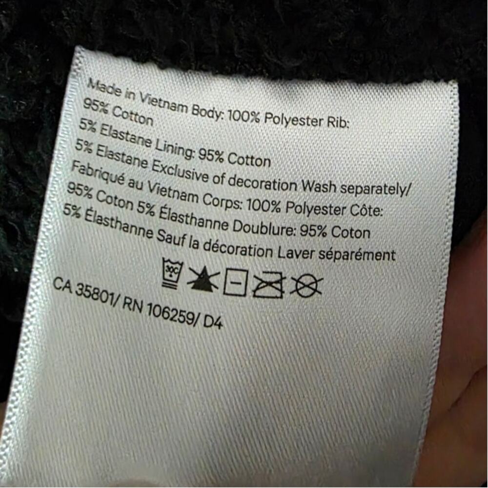 Lululemon Oh So Sherpa Half Zip Black Cotton Jersey Plush Fleece Teddy Jacket - Picture 8 of 9